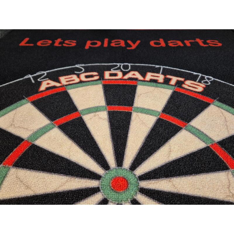 Dartmat Antracite Rood - 241 x 80 cm