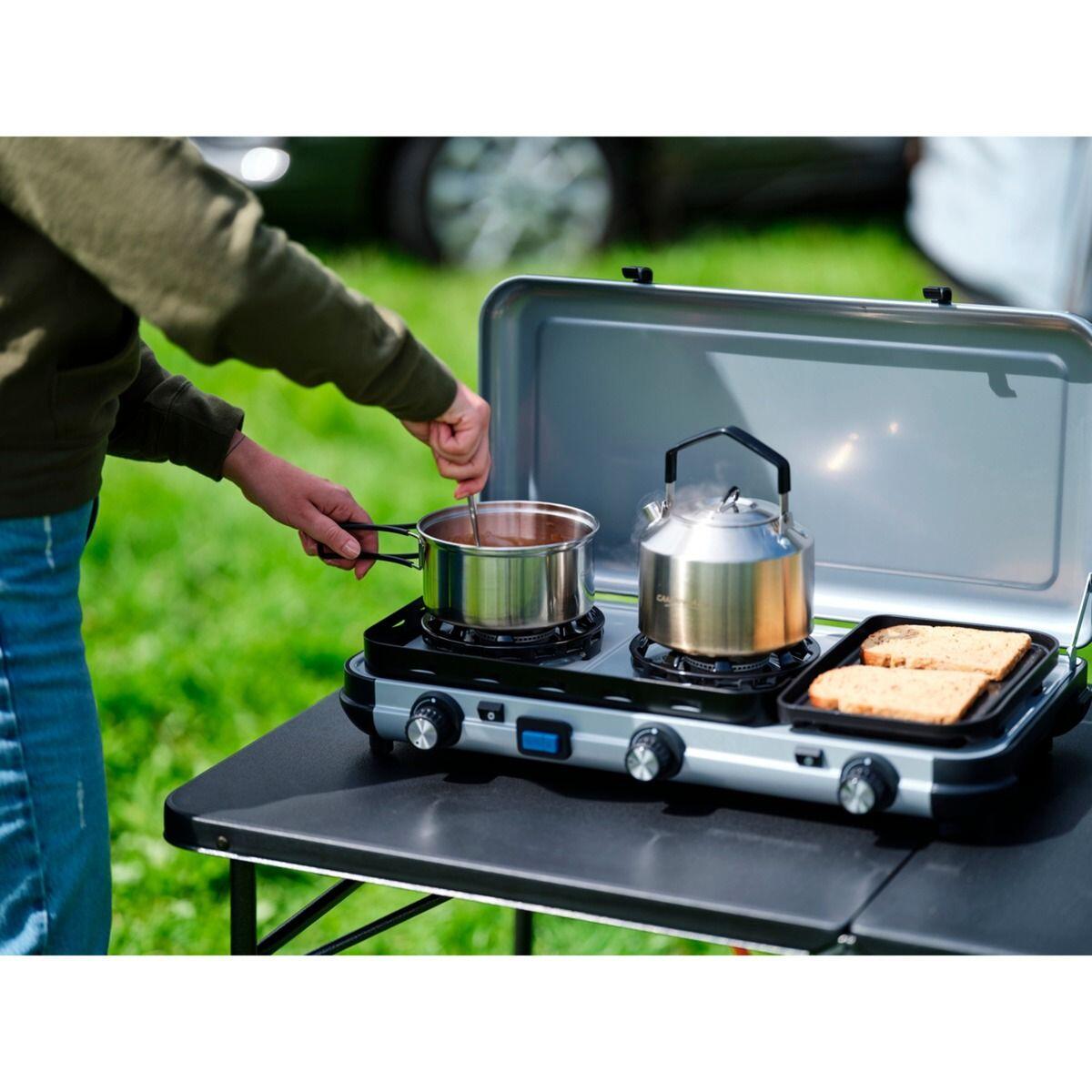 CAMPINGAZ Camping Kitchen 2 Multi Cook – Réchaud gaz multifonction 3 brûleurs 5/7
