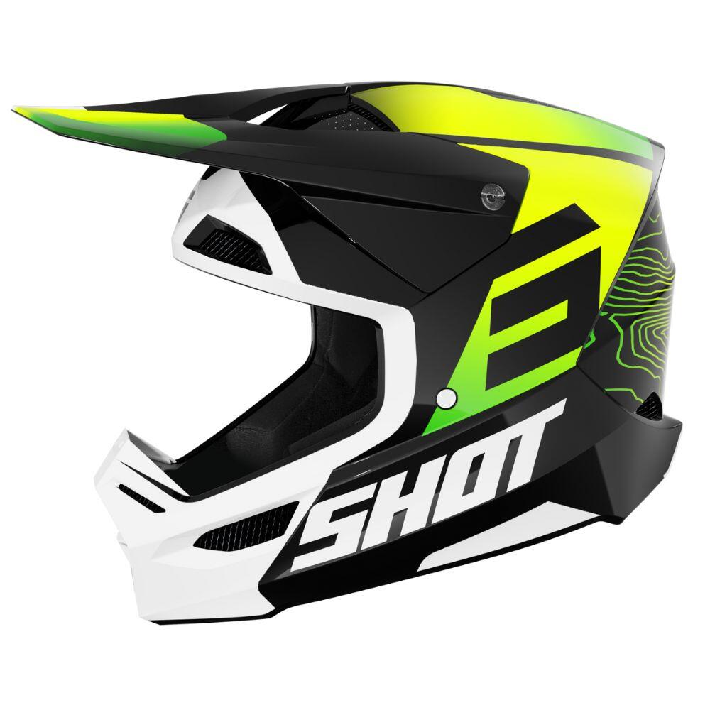 Shot Race Gear - Casque Intégral Shot Furious - Apex Jaune Neon - Casque - Jaune|noir - 42 M/l - Decathlon