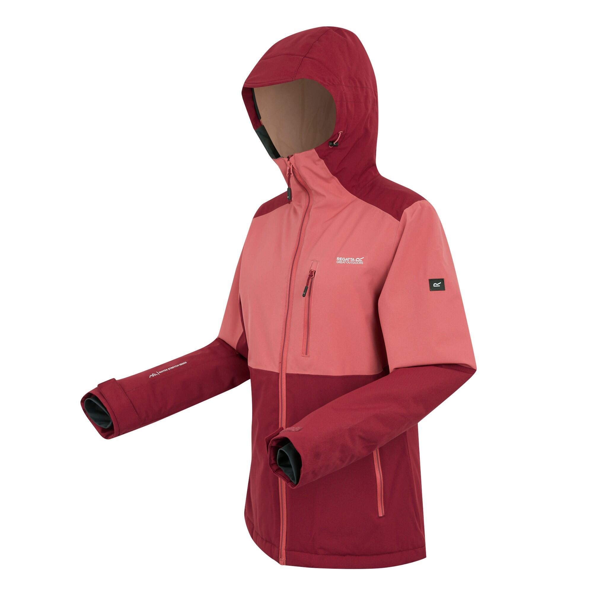 Dames Kelora Geïsoleerde Waterdichte Jas (Rumba Rood/Mineraal Rood) 3/4
