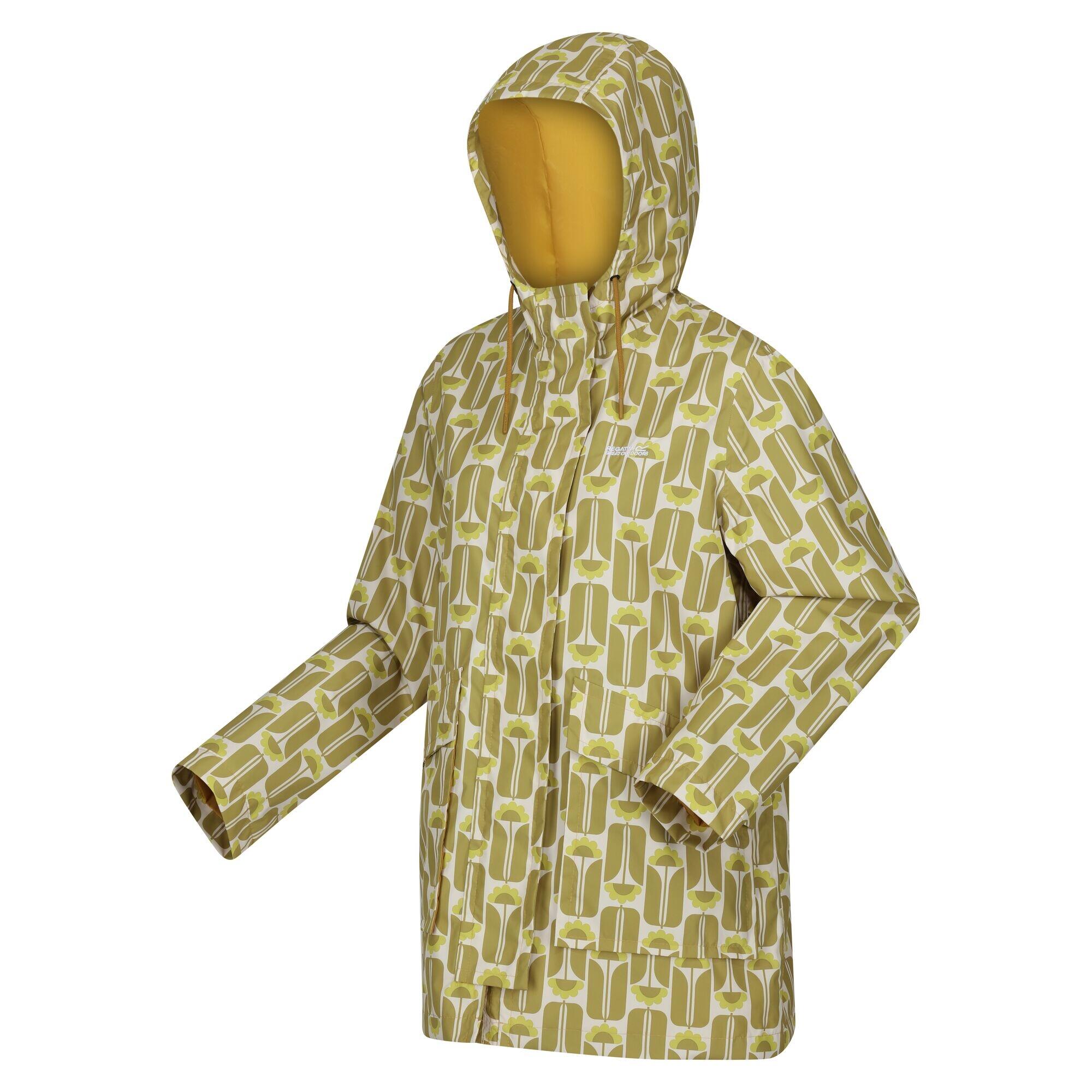 Dames Orla Kiely Swing II Tall Bloemen Waterdichte Jas (Geel) 3/5