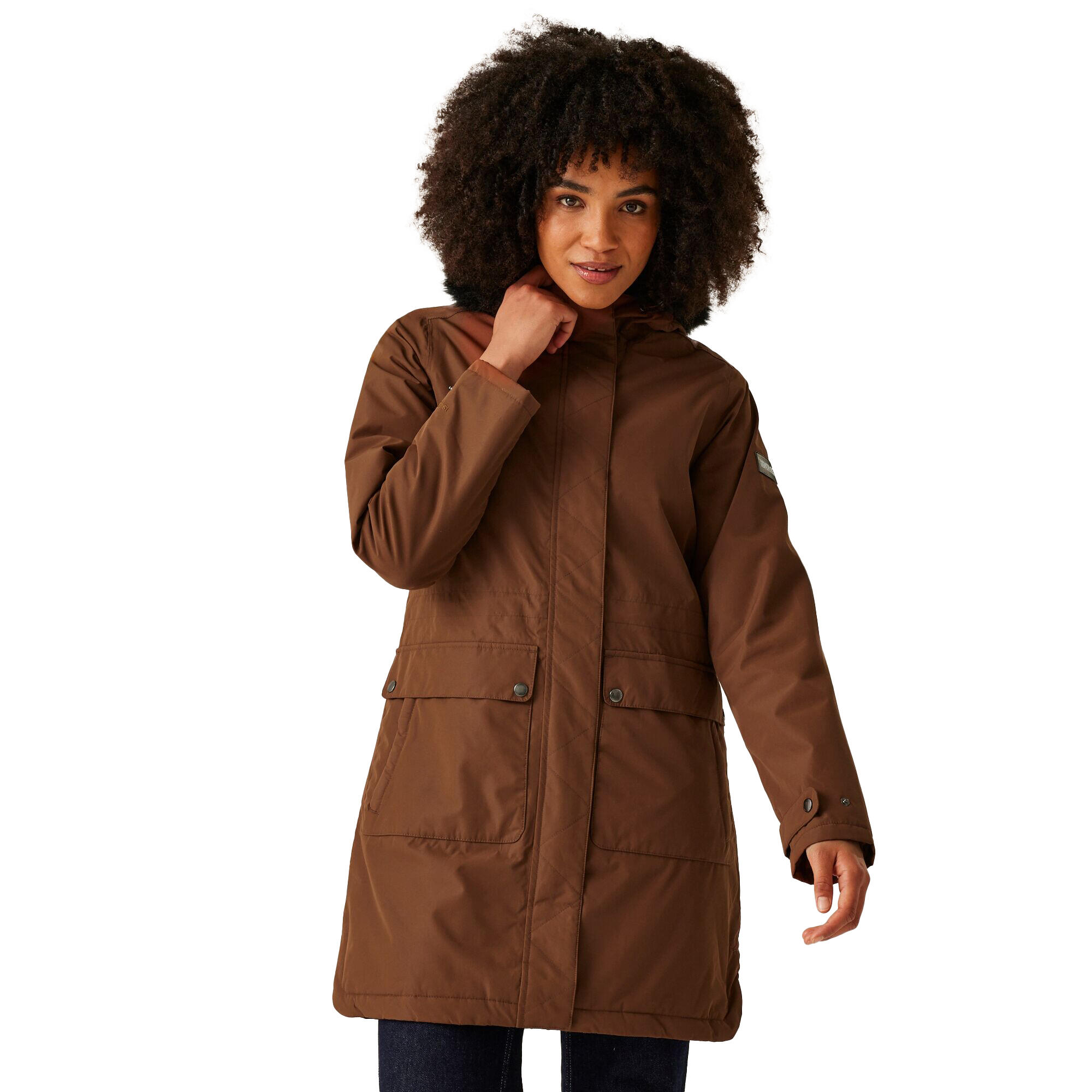 Dames Sabinka II Parka (Donkerbruin) 4/5