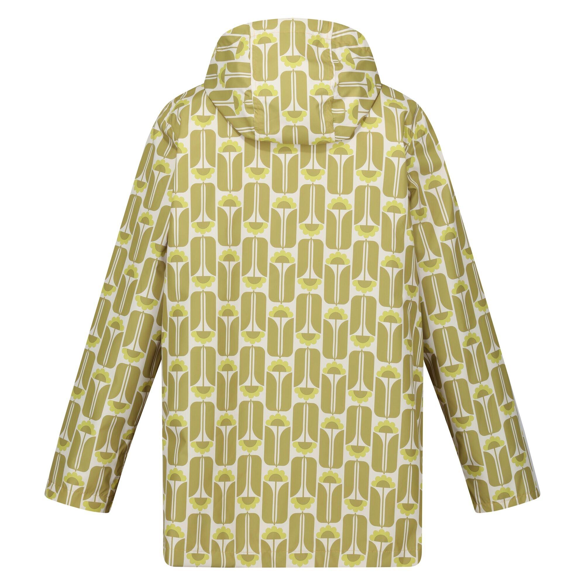 Dames Orla Kiely Swing II Tall Bloemen Waterdichte Jas (Geel) 2/5