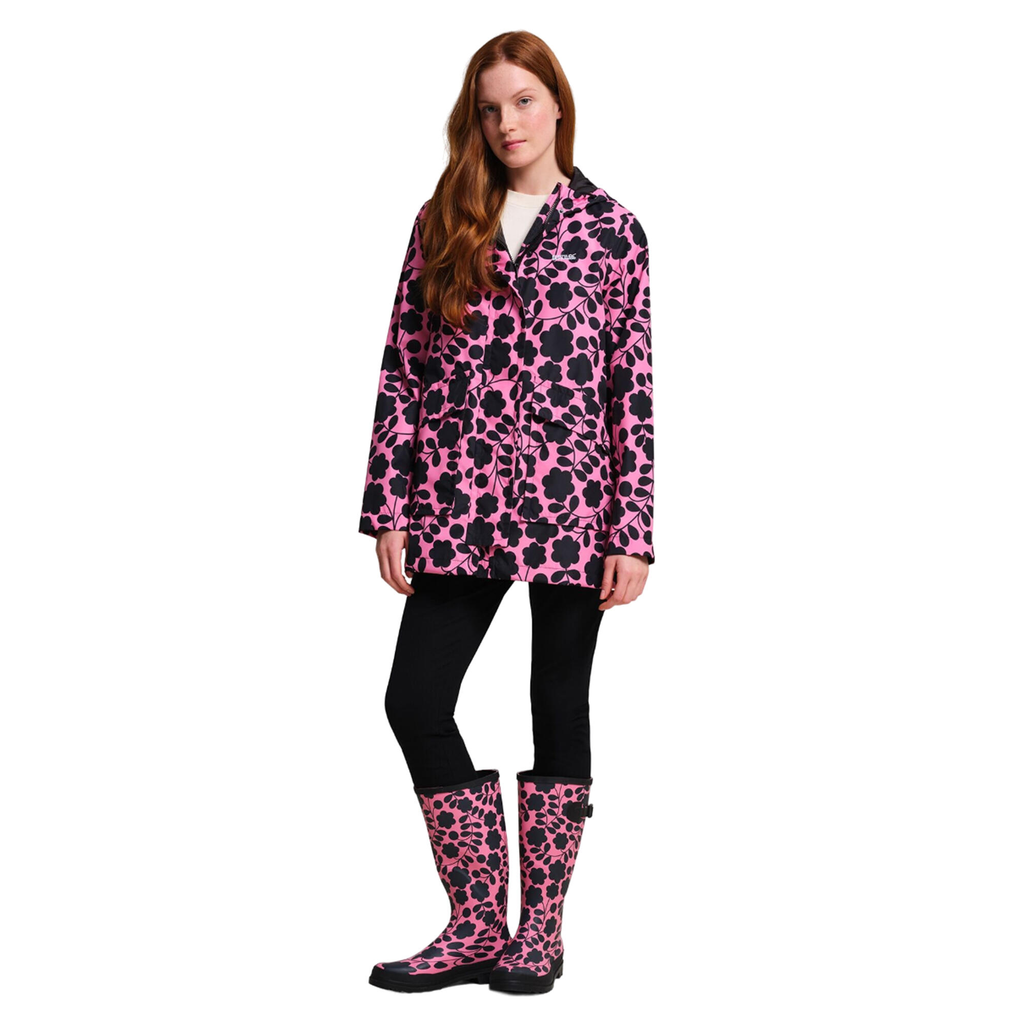 Womens/Ladies Orla Kiely Swing II Floral Waterproof Jacket (Pink) 4/5