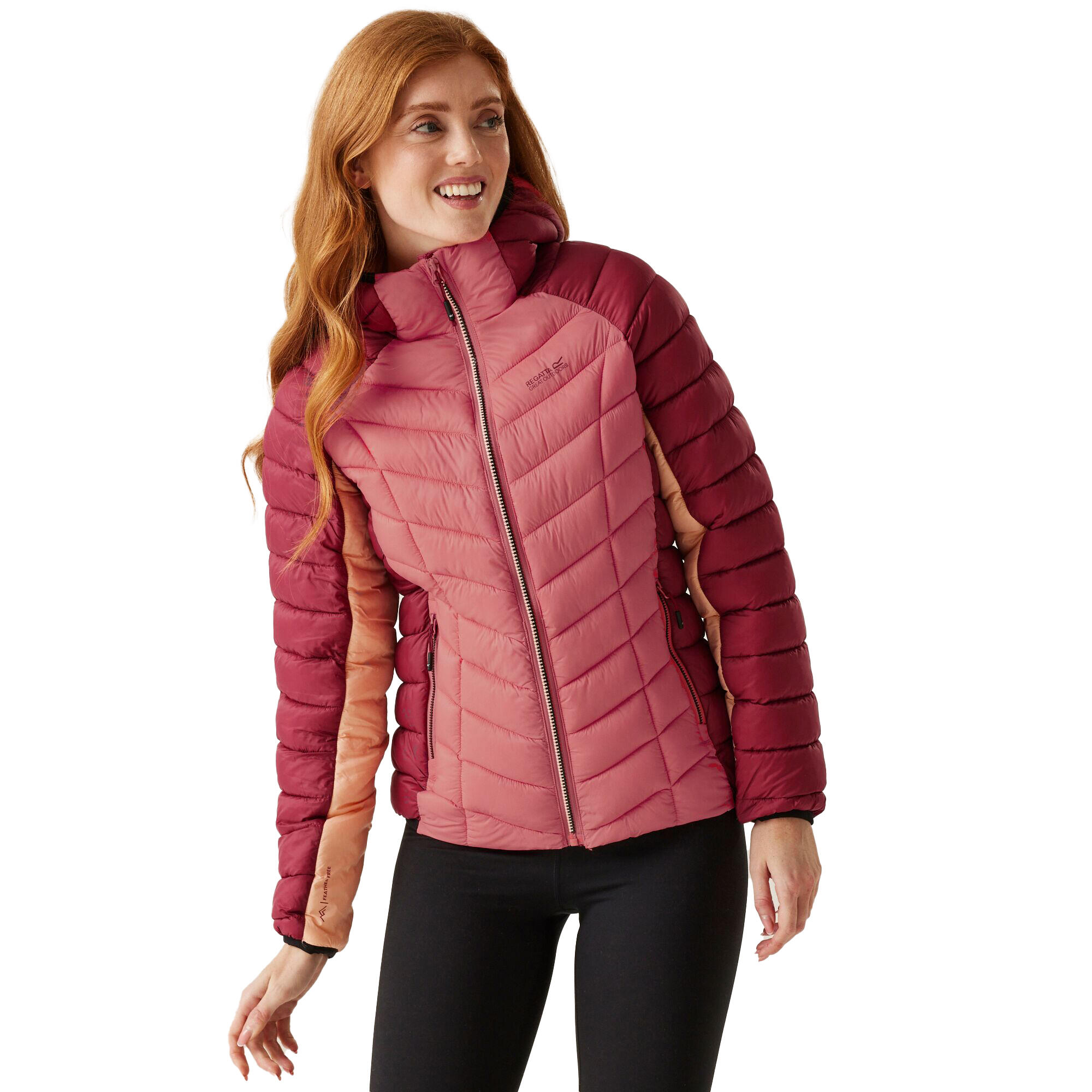 Womens/Ladies Dalent Quilted Hooded Jacket (Rumba Red/Mineral Red) 4/5
