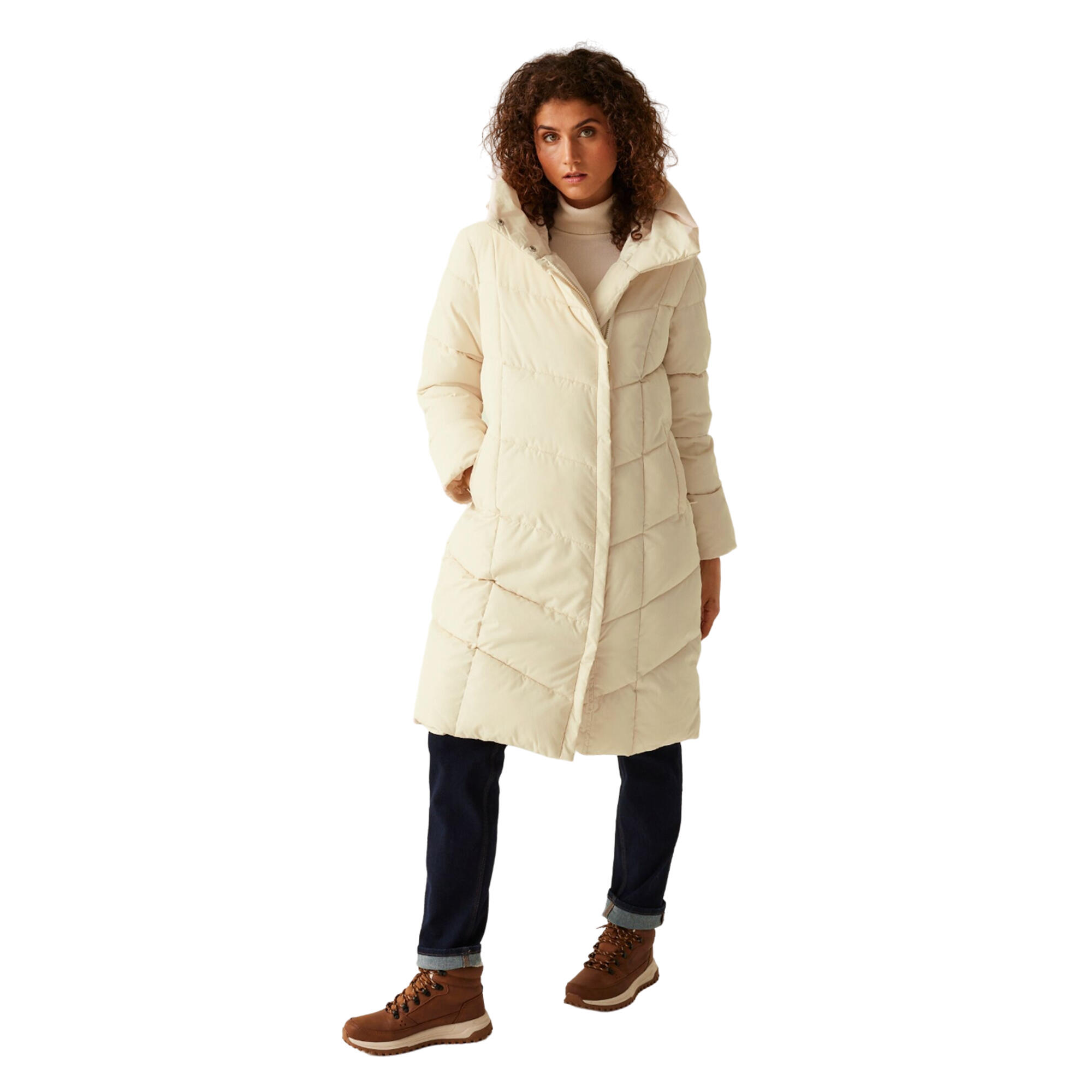 Womens/Ladies Nurie Quilted Jacket (Light Vanilla) 4/5
