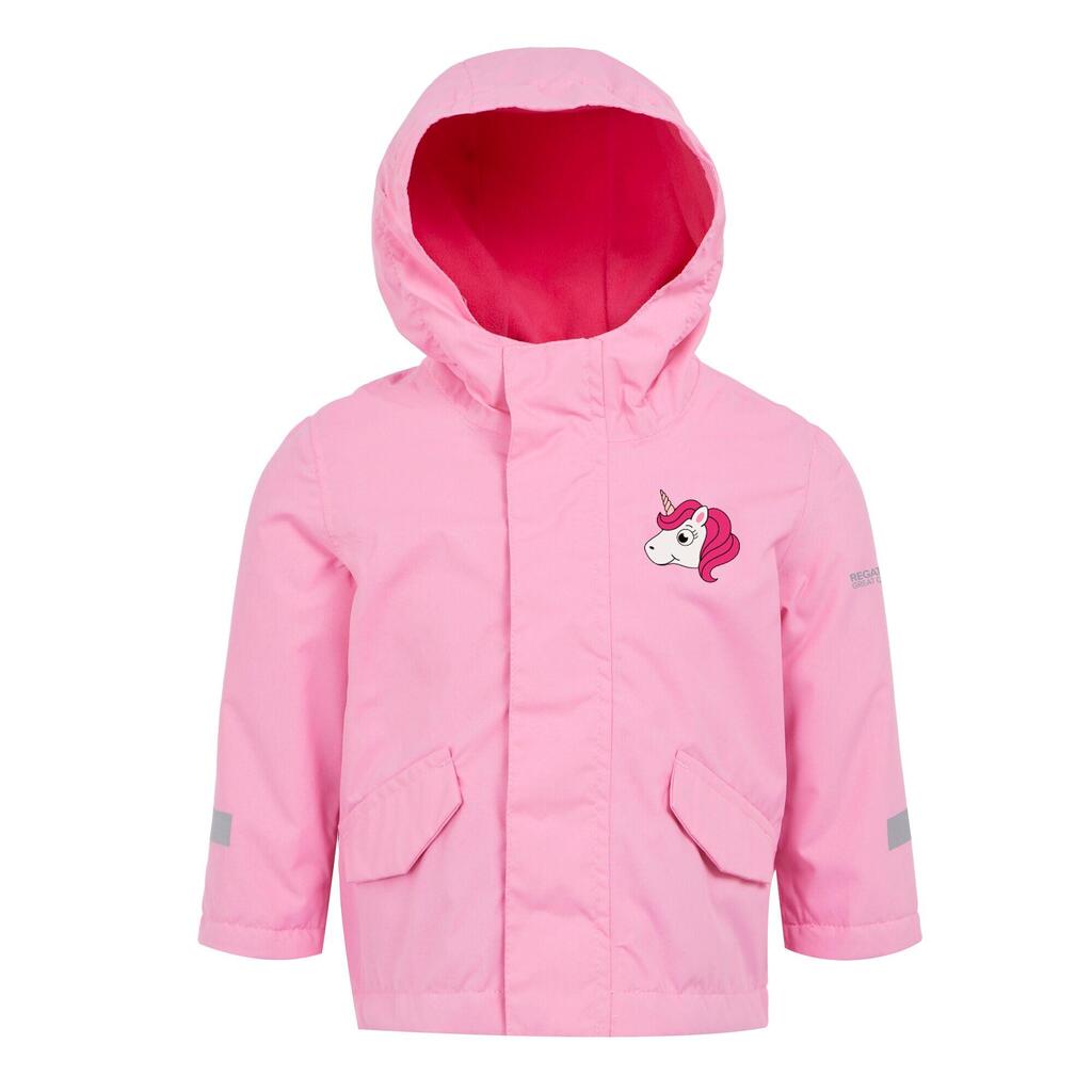 Childrens/Kids Luna The Unicorn Waterproof Jacket (Sweet Pink)