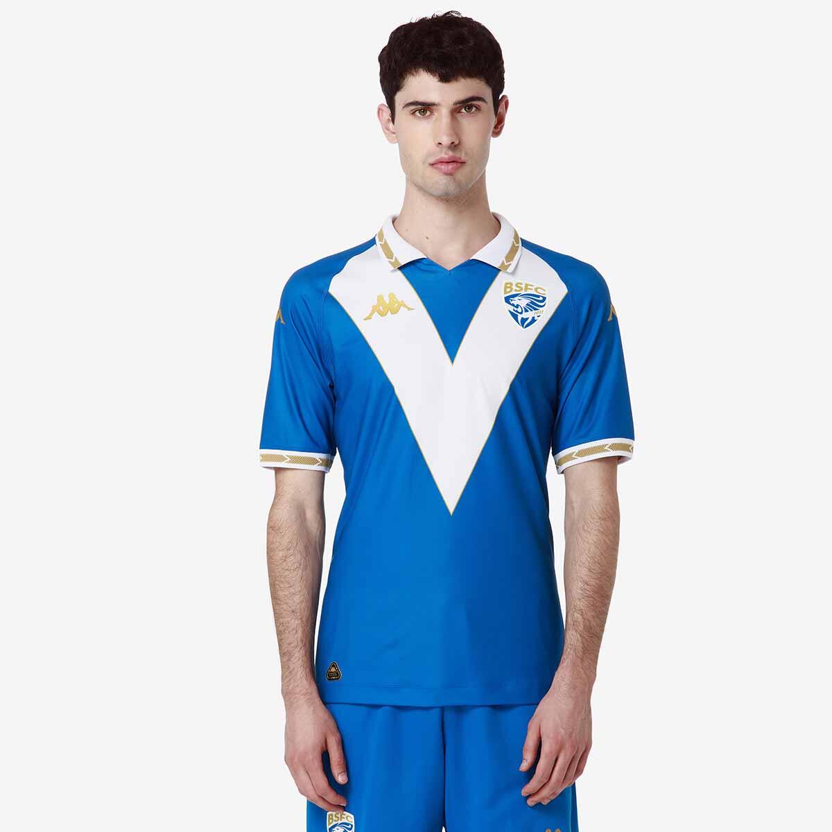 KAPPA t-shirt da uomo in poliestere blu da fitness