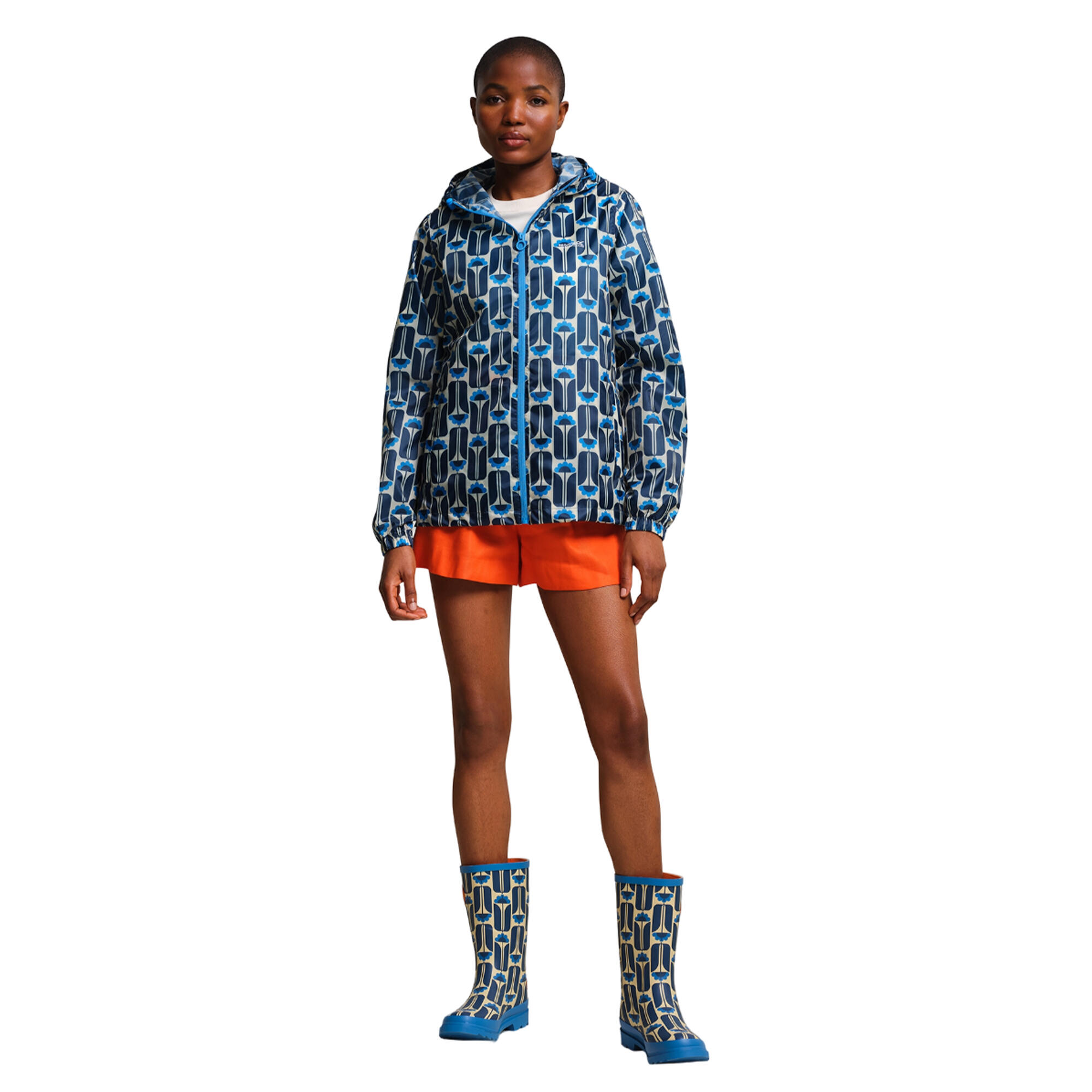Womens/Ladies Orla Kiely Tall Flowers Packaway Summer Jacket (Navy) 4/5