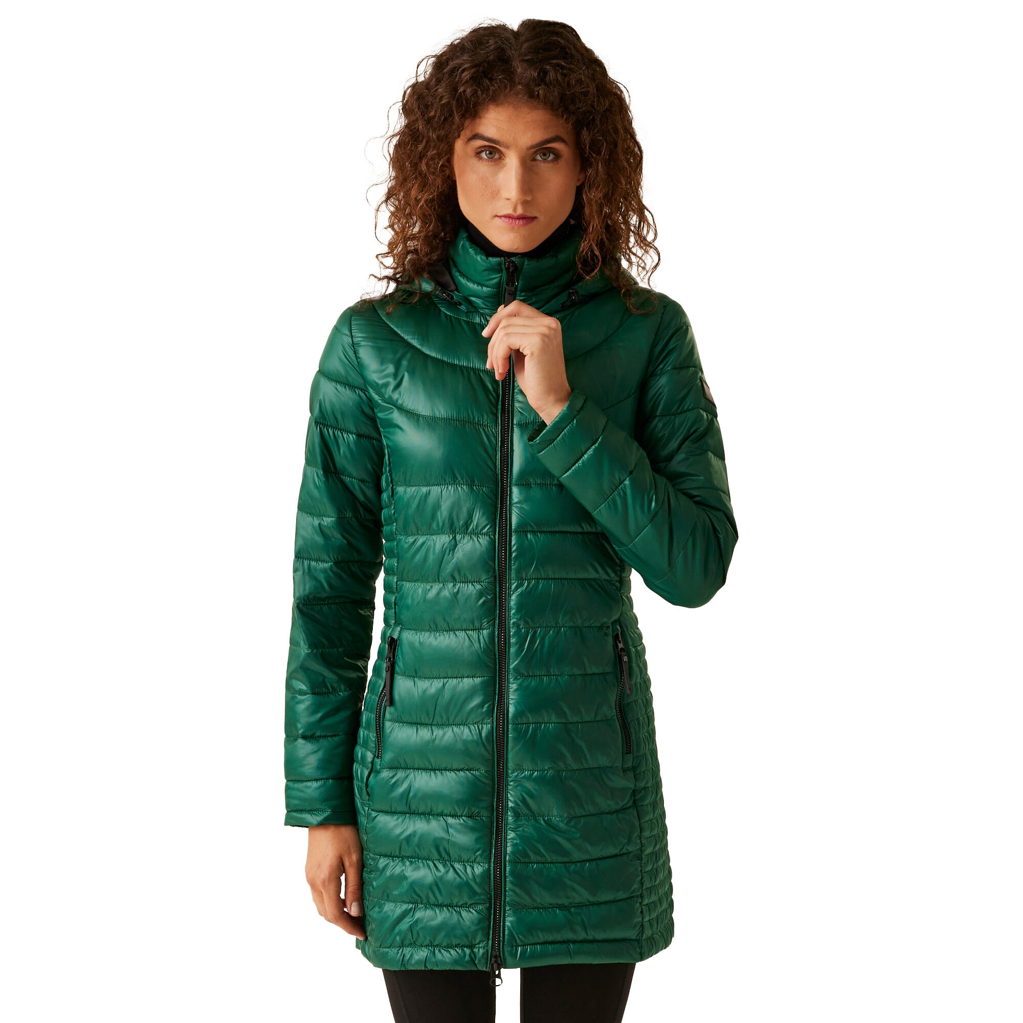 Dames Andel IV Gewatteerd Baffled Jacket (Regenwoud) 4/5