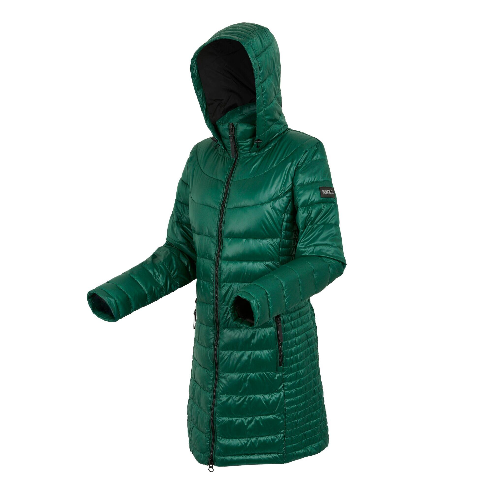 Dames Andel IV Gewatteerd Baffled Jacket (Regenwoud) 3/5
