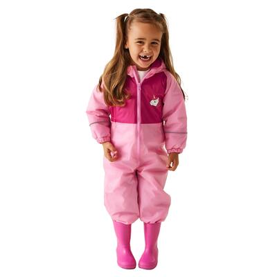 Tuta Da Pioggia Luna L'Unicorno Bambini Regatta Mudplay III Rosa Caramello
