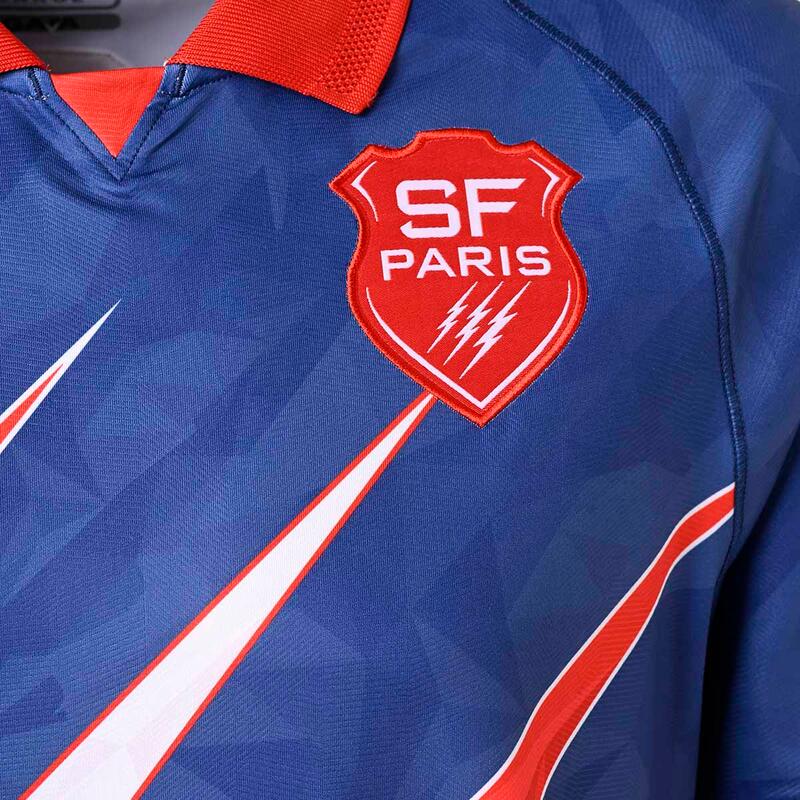 Maillot De Foot Kappa Kombat Away UBB – Homme, Taille M, Blanc/rouge – Coupe Technique, Style Sportif