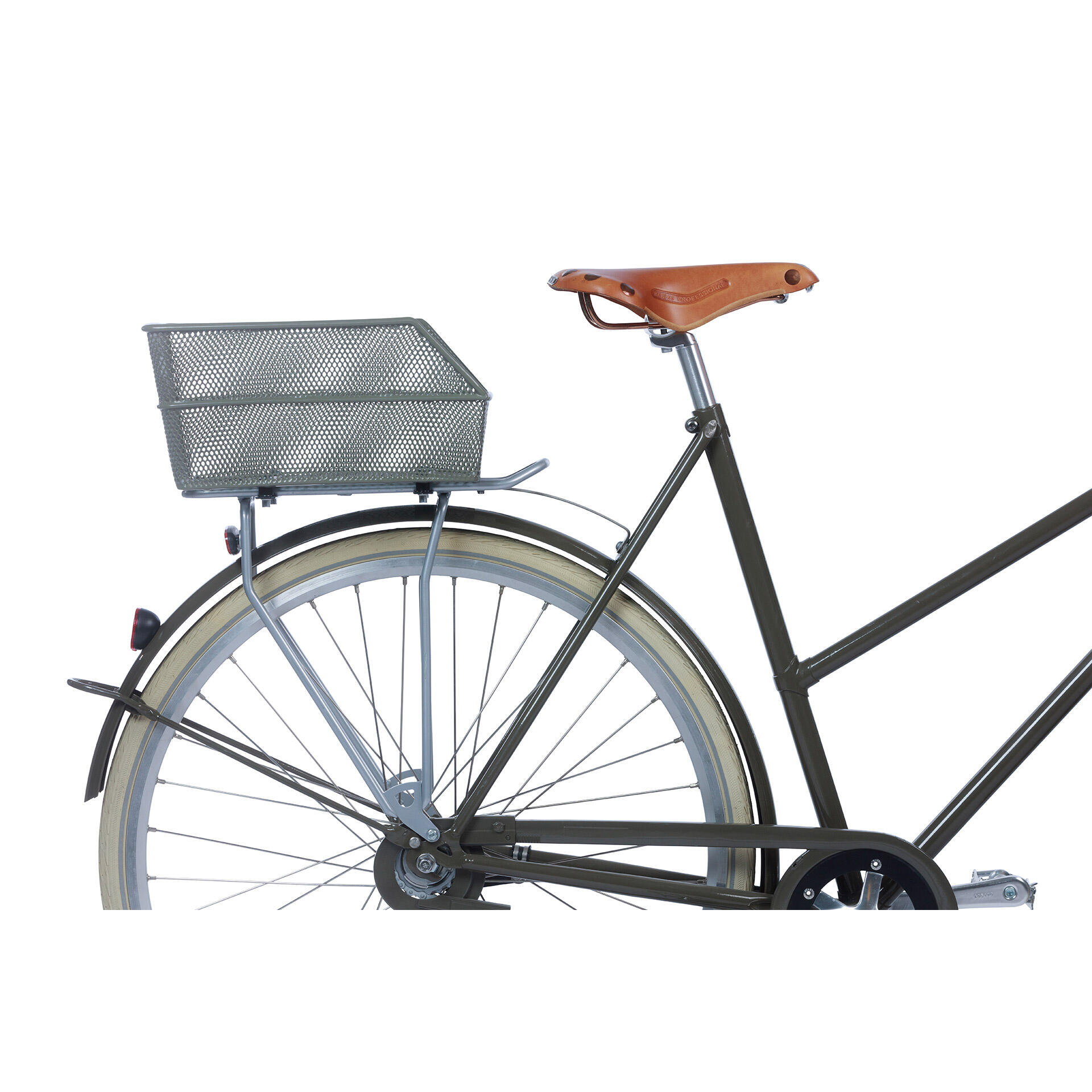 Panier à vélo Cento S FM avec fixation fixe 31 x 21 x 9 cm - vert olive 4/6
