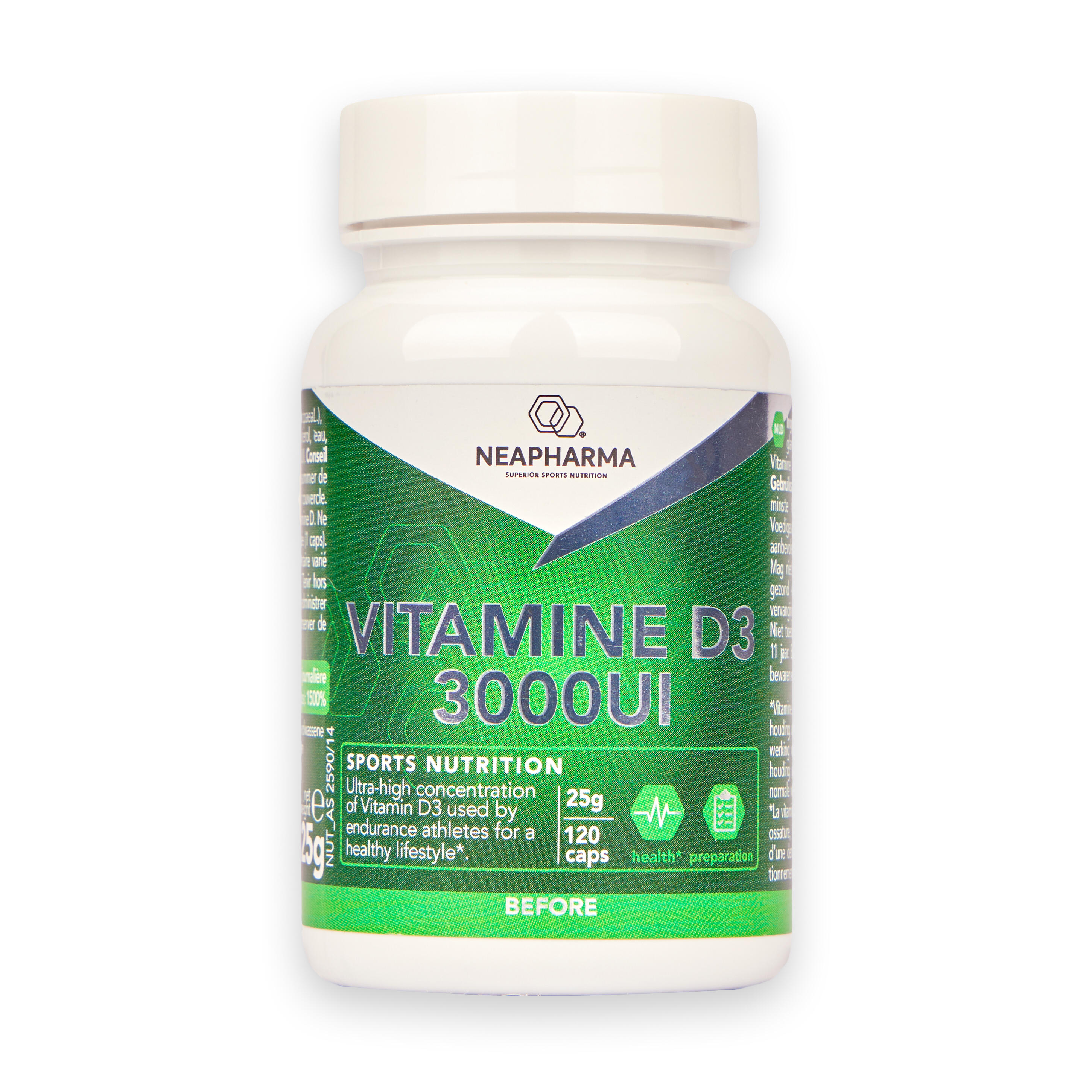 NEAPHARMA Vitamine D3 • 3000 UI formule • Vegan • voor 4 maand  • 120 drops