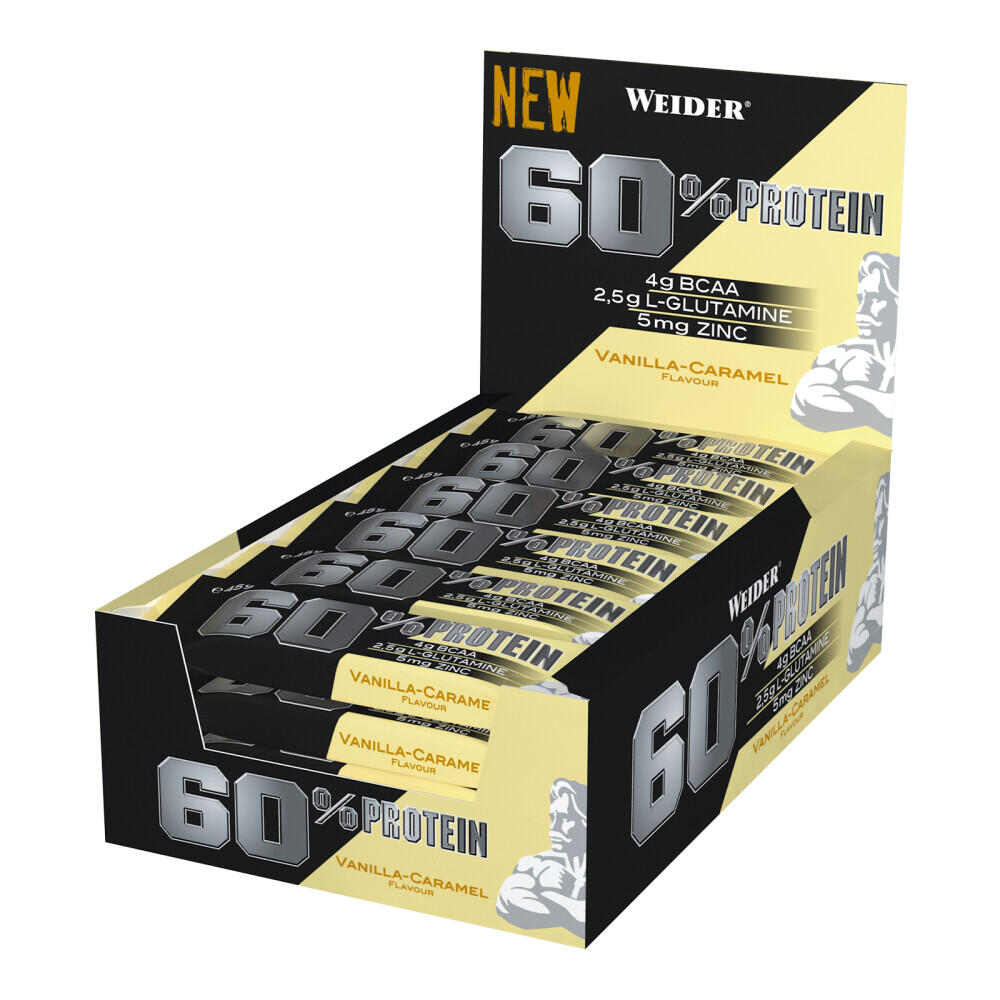Weider - Barres Protéinées - 60% Protein Bar - Caramel À La Vanille - Barre Protéinée - No Size - Decathlon