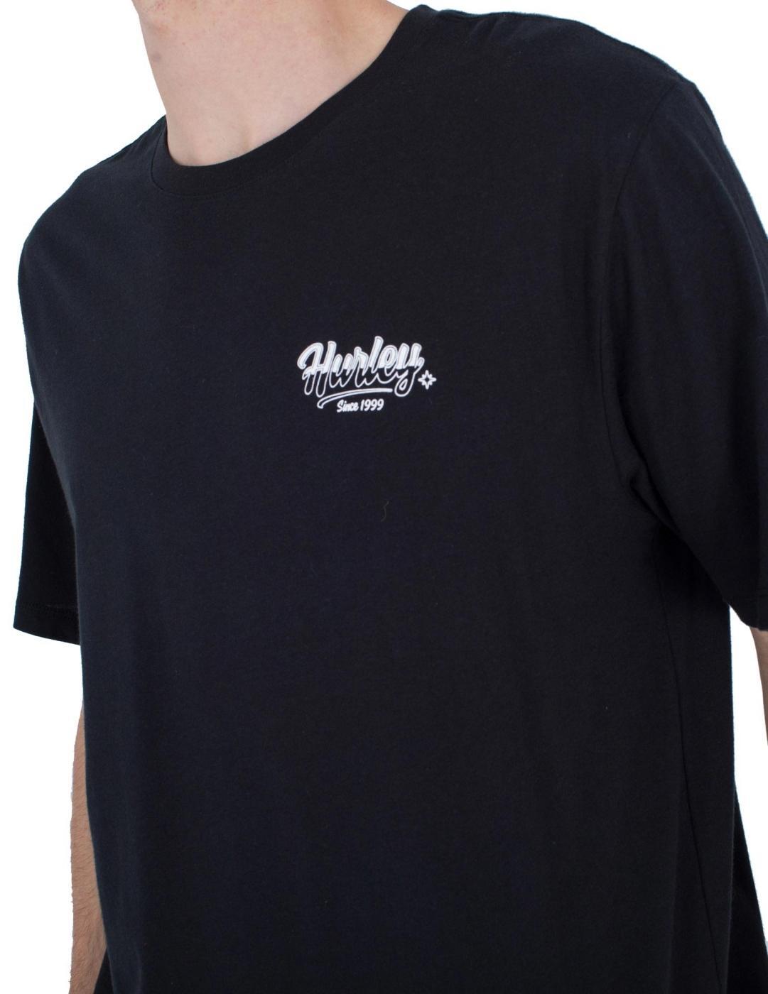 HURLEY Maglietta a maniche corte da uomo Hurley evd creepin' nera