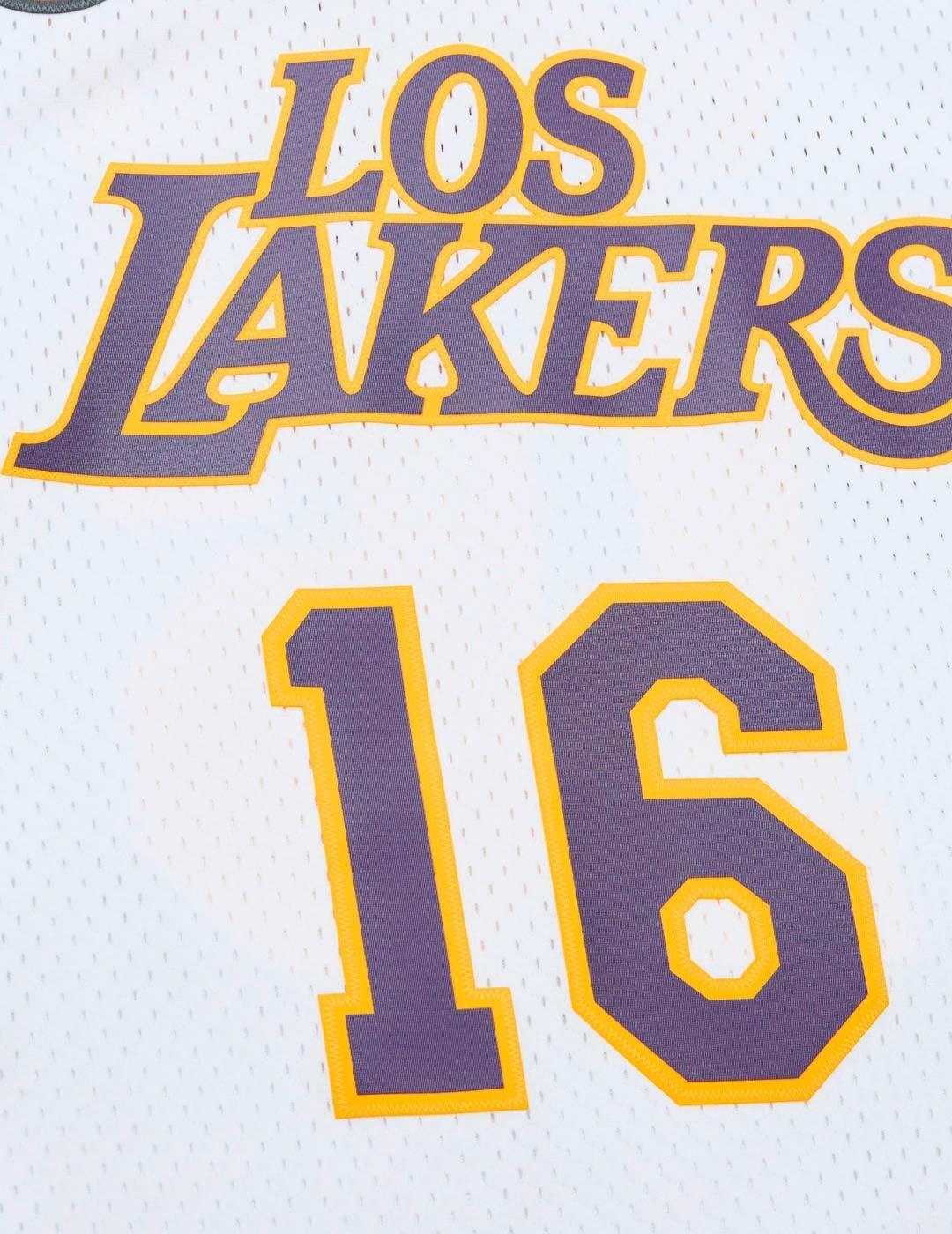 Maillot NBA Los Angeles Lakers Pau Gasol 2008 3/5