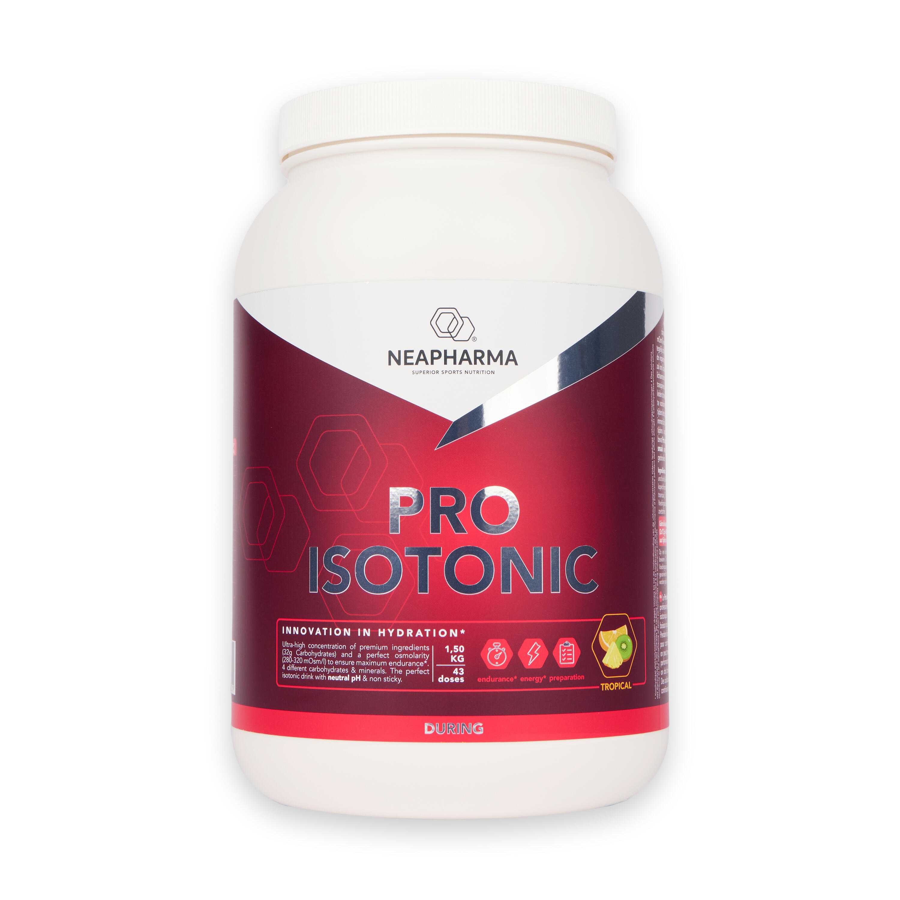 Isotonisches Energiegetränk • Geschmack Tropical, Klebt nicht • 43 Portionen 6/8
