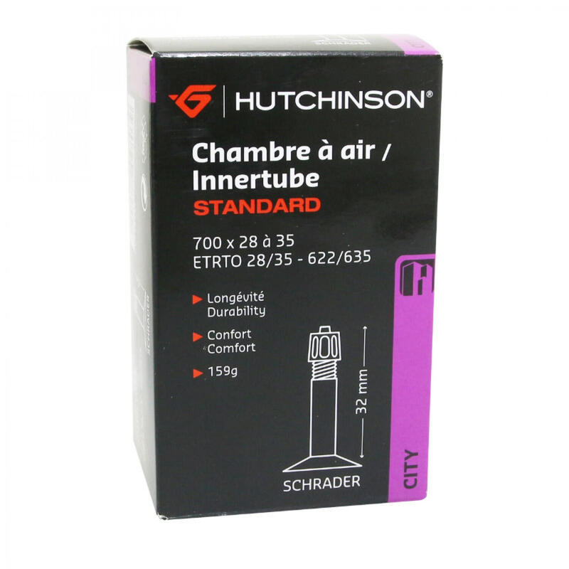 CHAMBRE A AIR VELO 700 x 28-35 HUTCHINSON VALVE STANDARD 32mm 159g