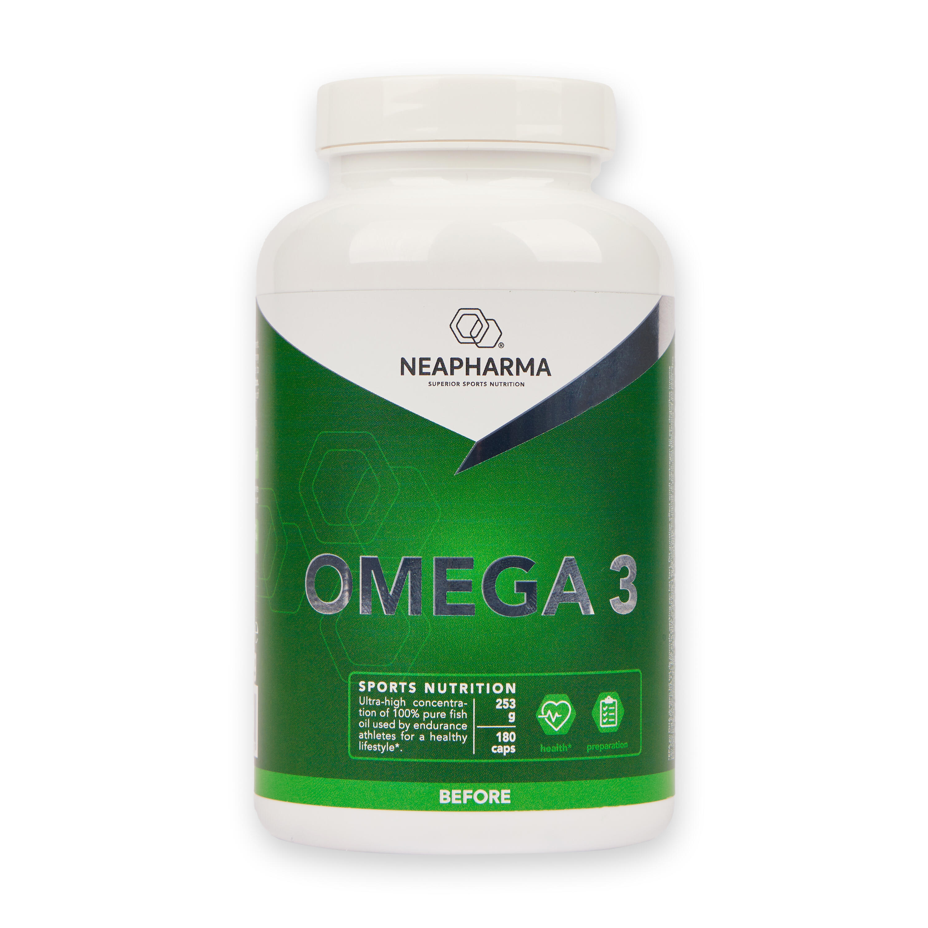 Capsules d'oméga 3 • 100% d'huile de poisson • Dosage 3000mg • 180 capsules 3/8