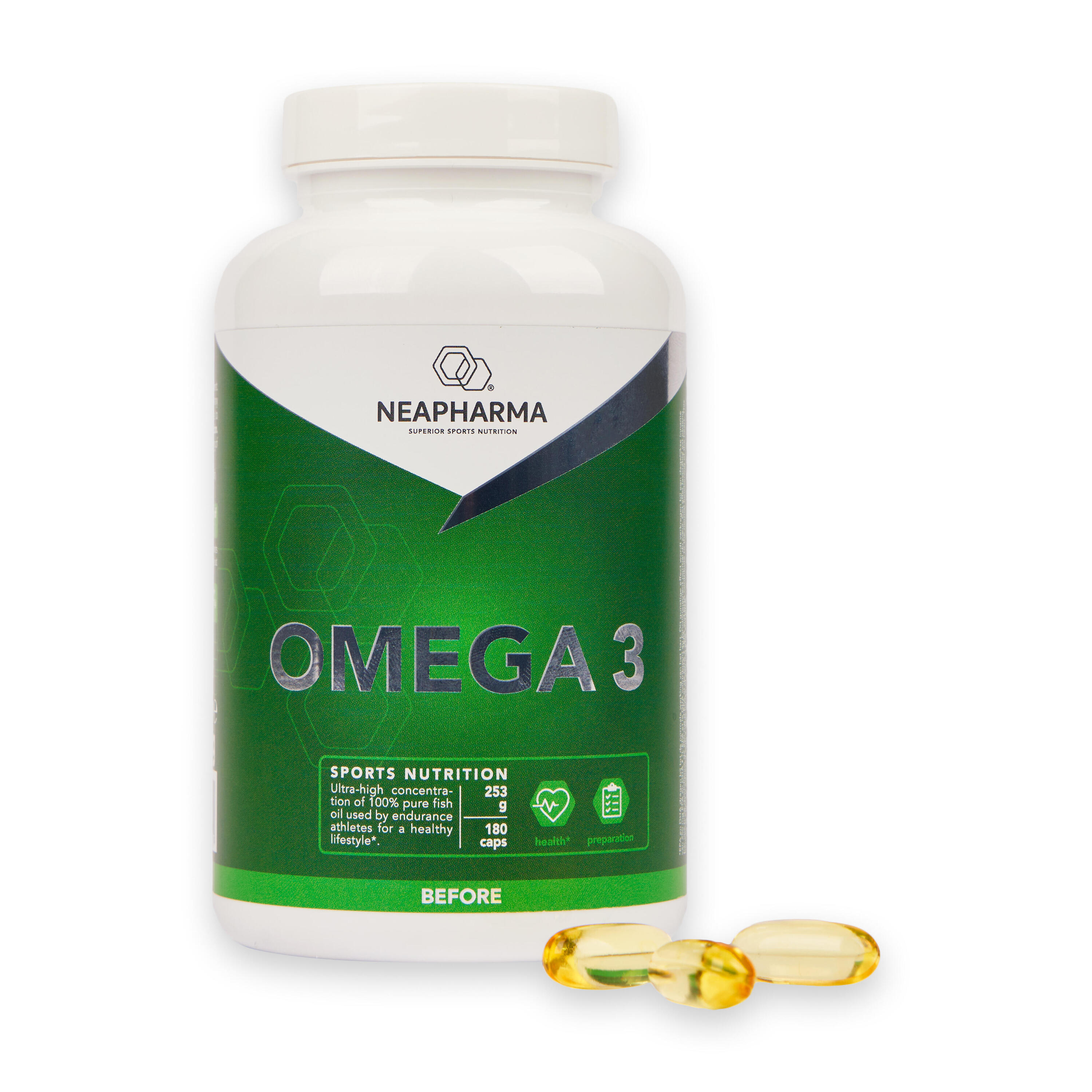 NEAPHARMA Omega 3 • 100% visolie • Hoge dosering 3000mg • vegan • 180 capsules