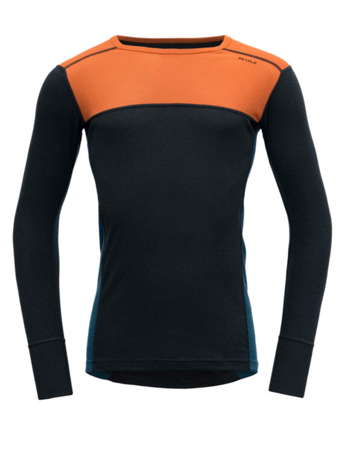 Sous-vêtement Devold Lauparen Merino 190 manches longues homme orange 1/6