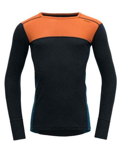 Funktionsshirt Lauparen Merino 190 Zip Neck Man flame-ink-flood