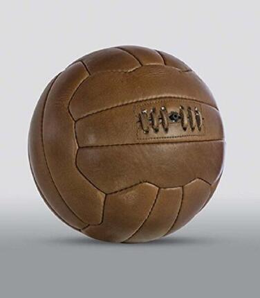 ALL SPORT VINTAGE -Ballon De Football - Marron Vintage -Cuir. Marque Française.