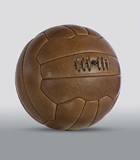 ALL SPORT VINTAGE -Ballon De Football - Marron Vintage -Cuir. Marque Française.