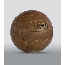 ALL SPORT VINTAGE -Ballon De Football - Marron Vintage -Cuir. Marque Française.