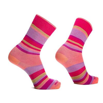 Wrightsock eco explore crew - roze - dubbellaags anti-blaar sokken