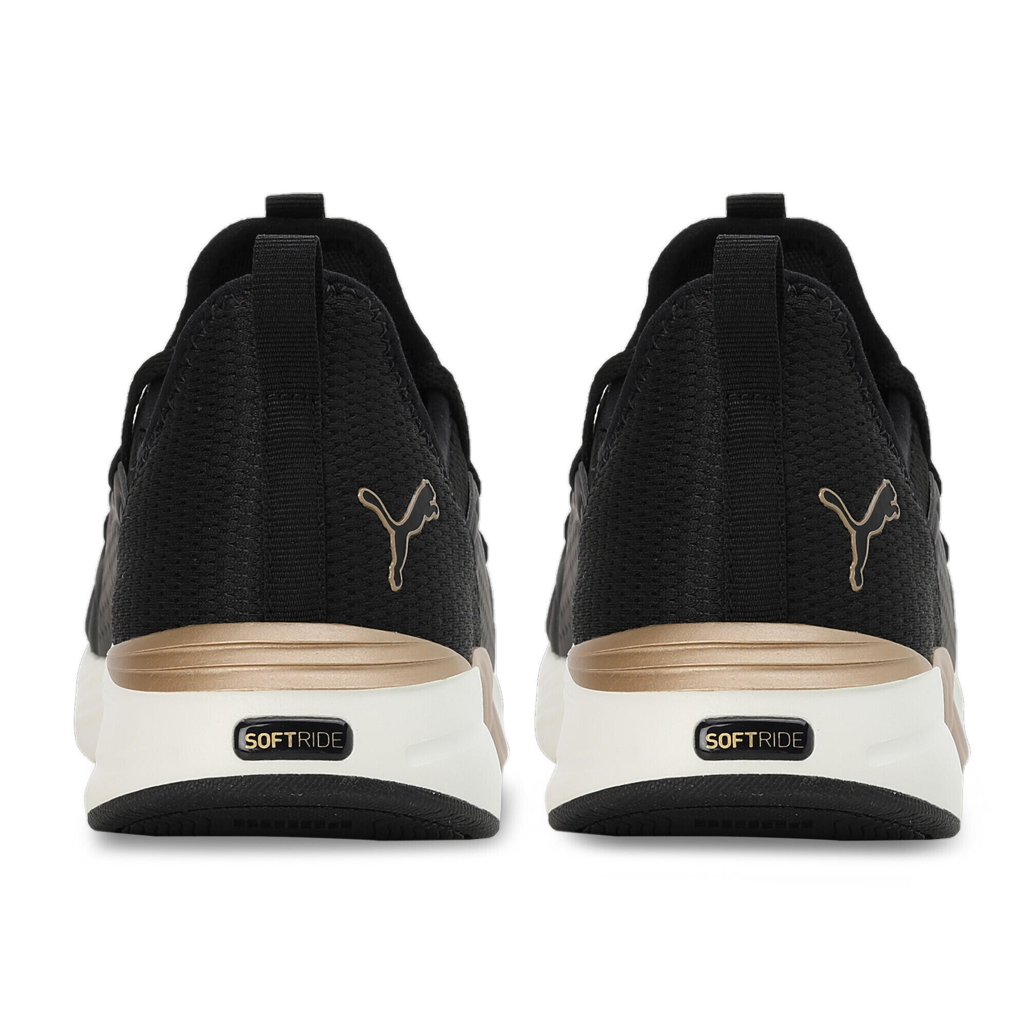 Chaussures de running Soft ride Sophia 2 Femme PUMA Black Gold Warm White 3/7