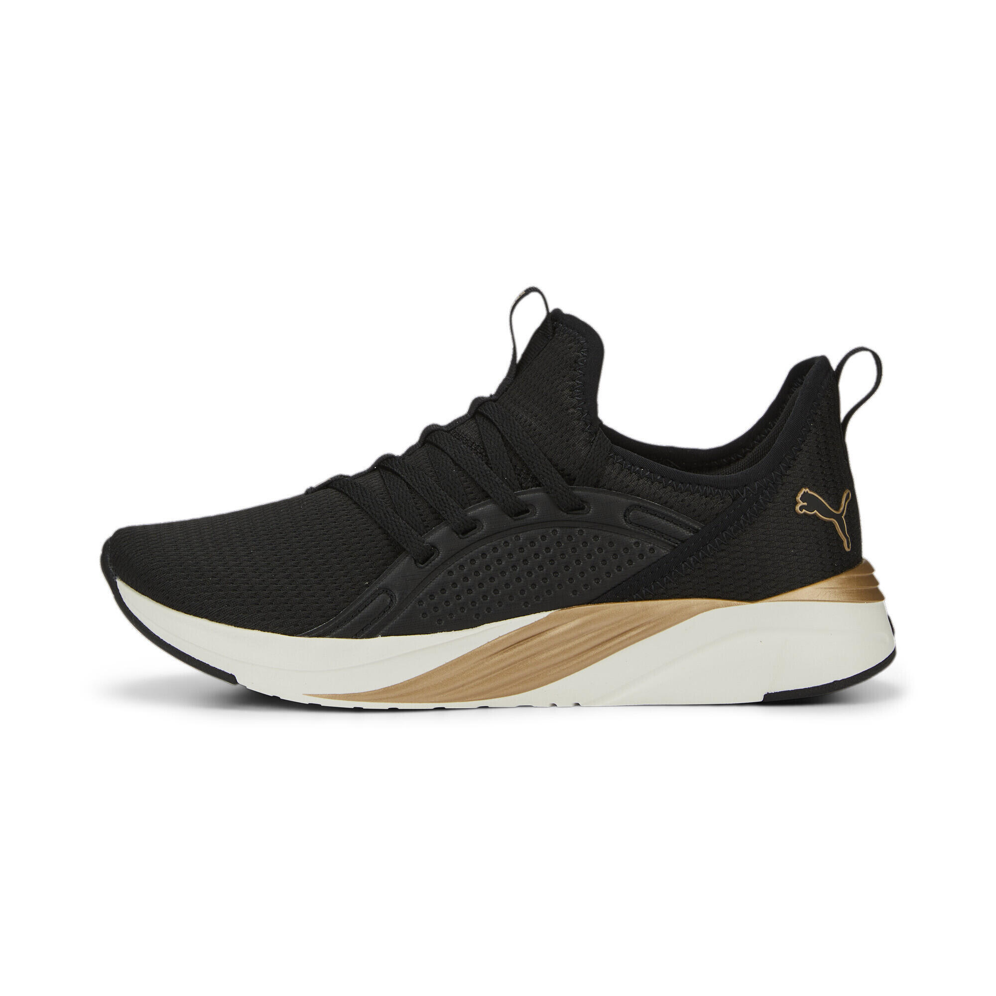 Chaussures de running Soft ride Sophia 2 Femme PUMA Black Gold Warm White 4/7