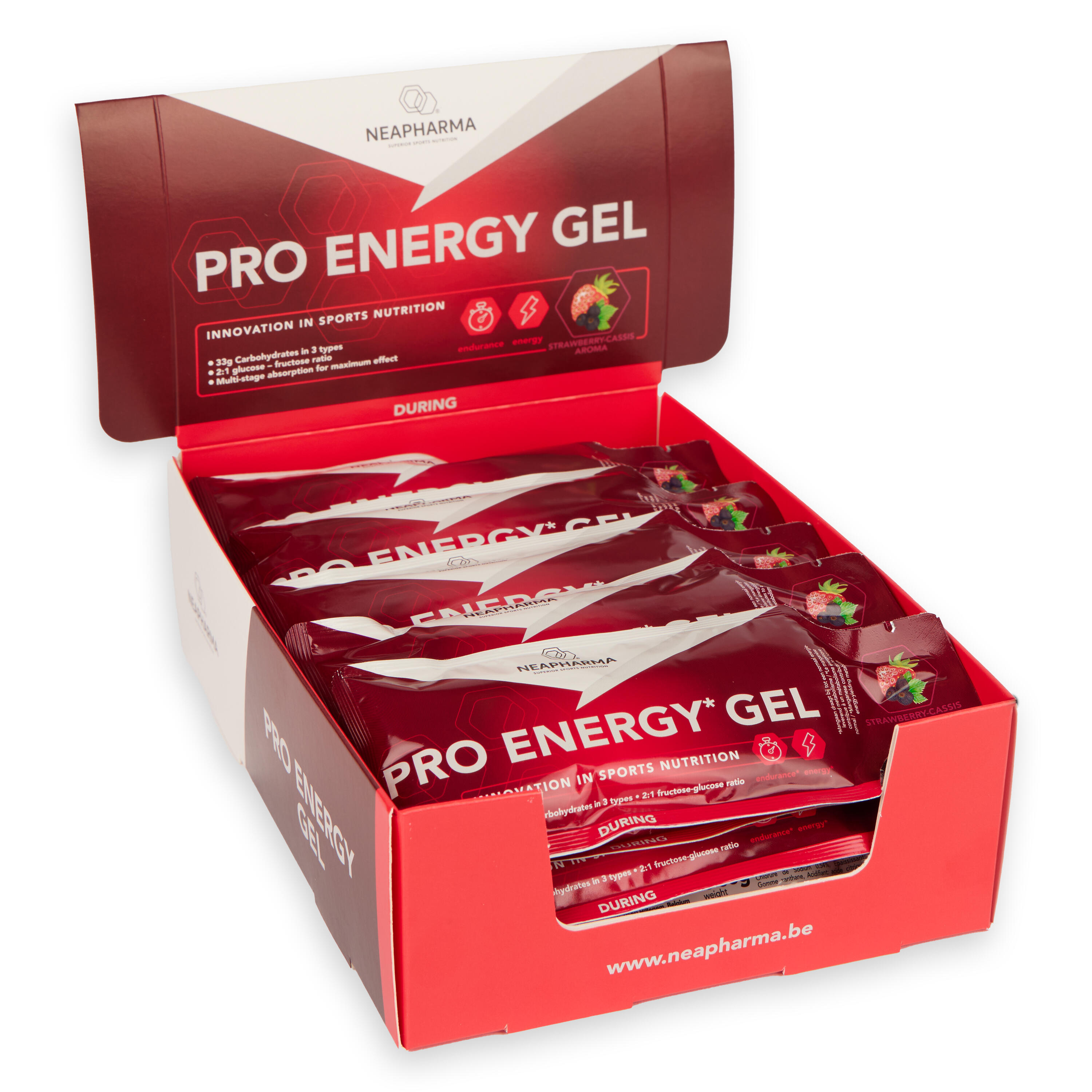 Gel énergétique • Saveur de cassis • 33g de glucides • 12 pièces 4/8