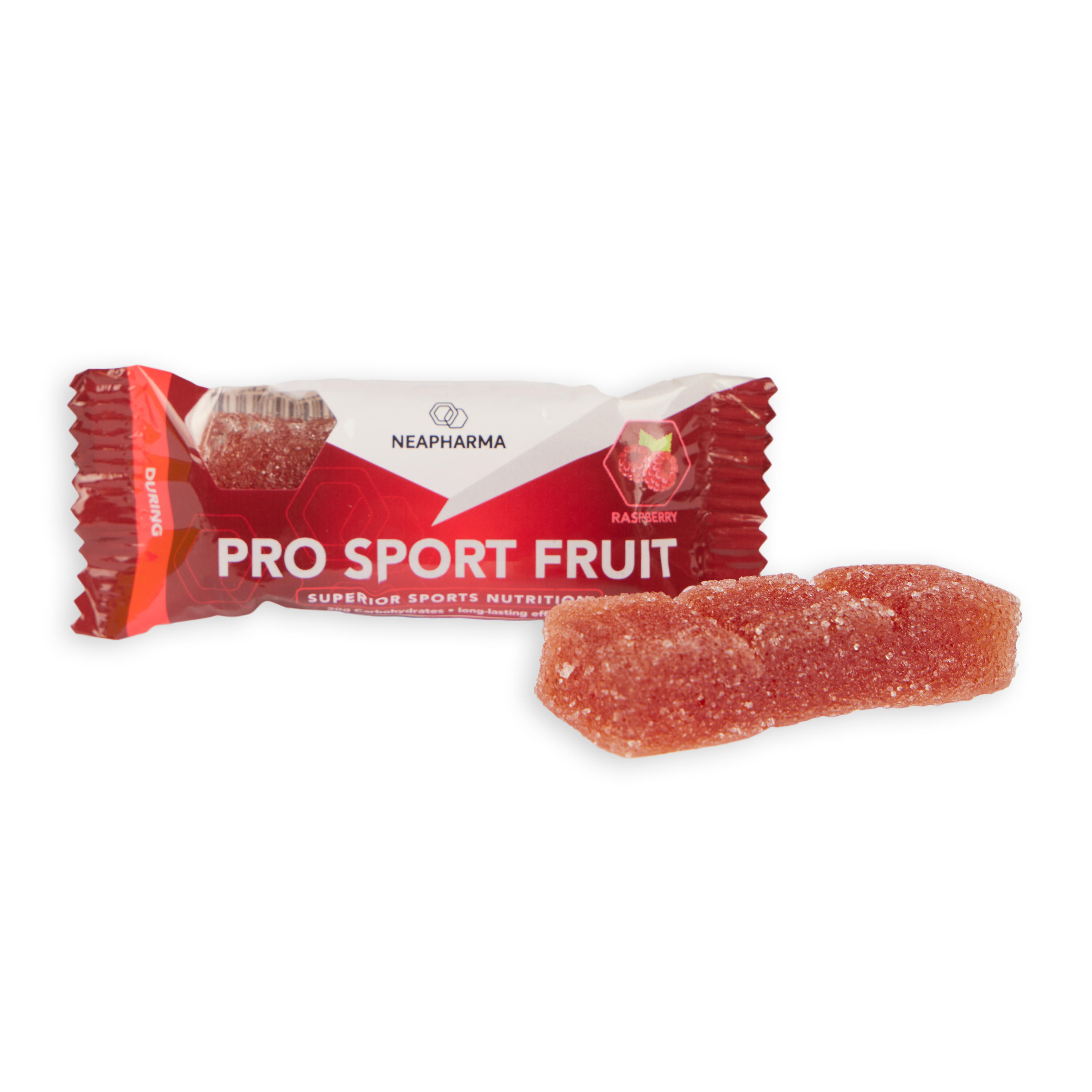 12 Bonbons énergétiques aux vrai fruits (framboise) • energy chews 7/8