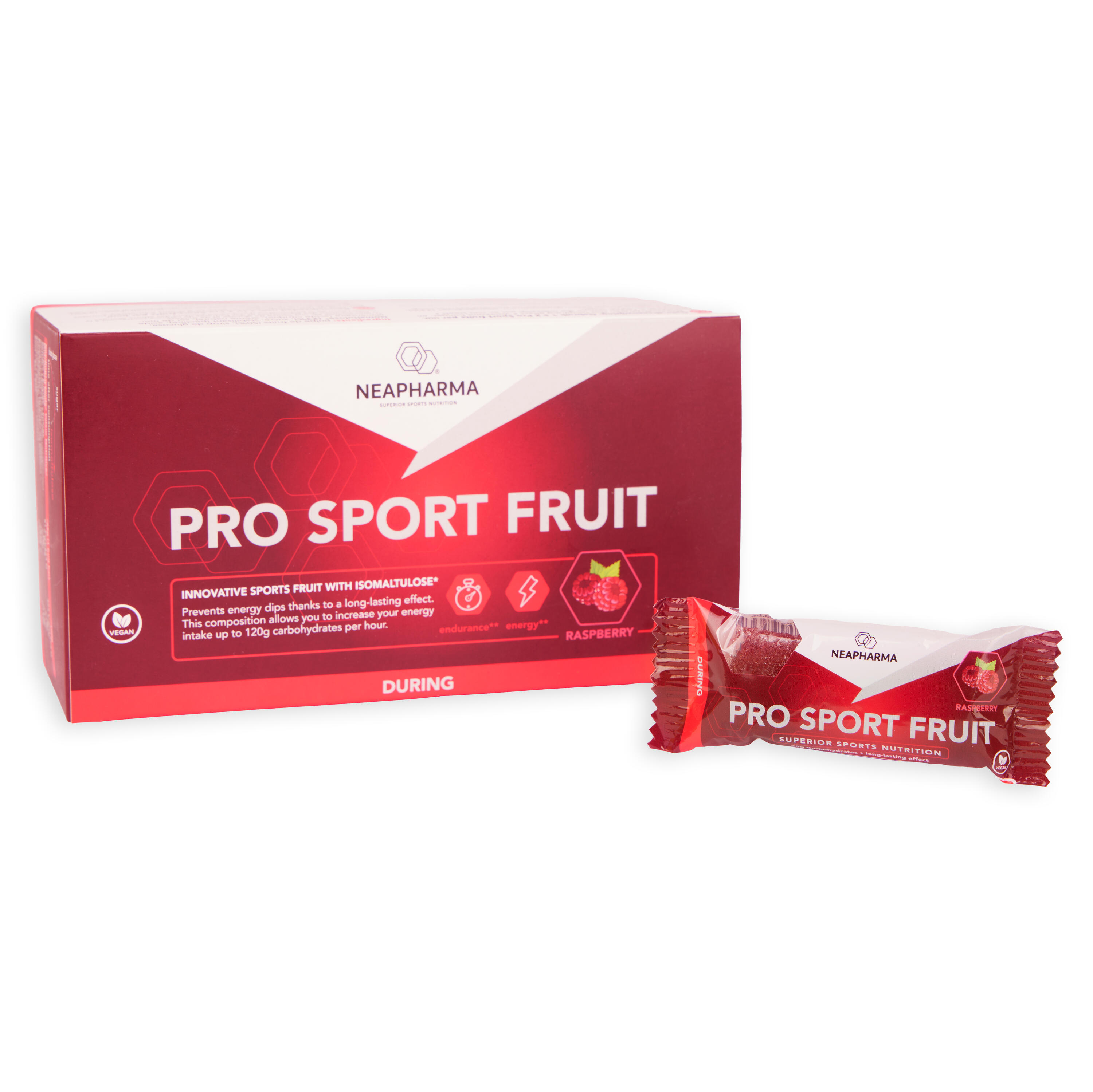 12 Bonbons énergétiques aux vrai fruits (framboise) • energy chews 6/8