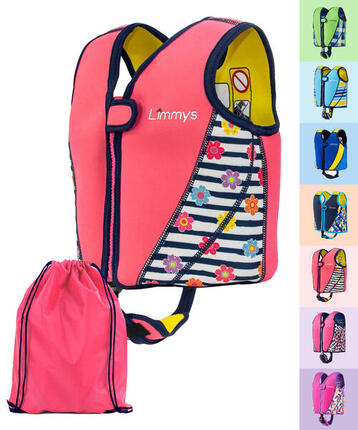 Gilet de natation d'entraînement en néoprène pour enfants avec sac à cordon