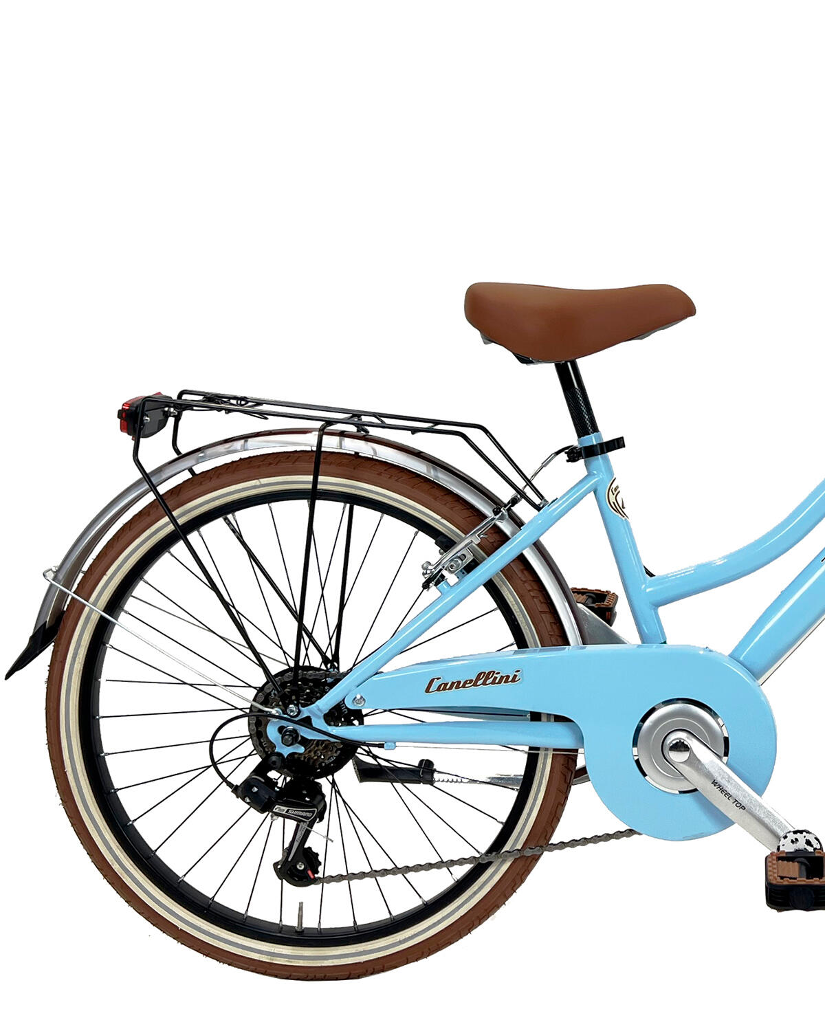 Bici da bambina Dolce Vita by Canellini JUNIOR 24" con cesto - Azzurro 3/3