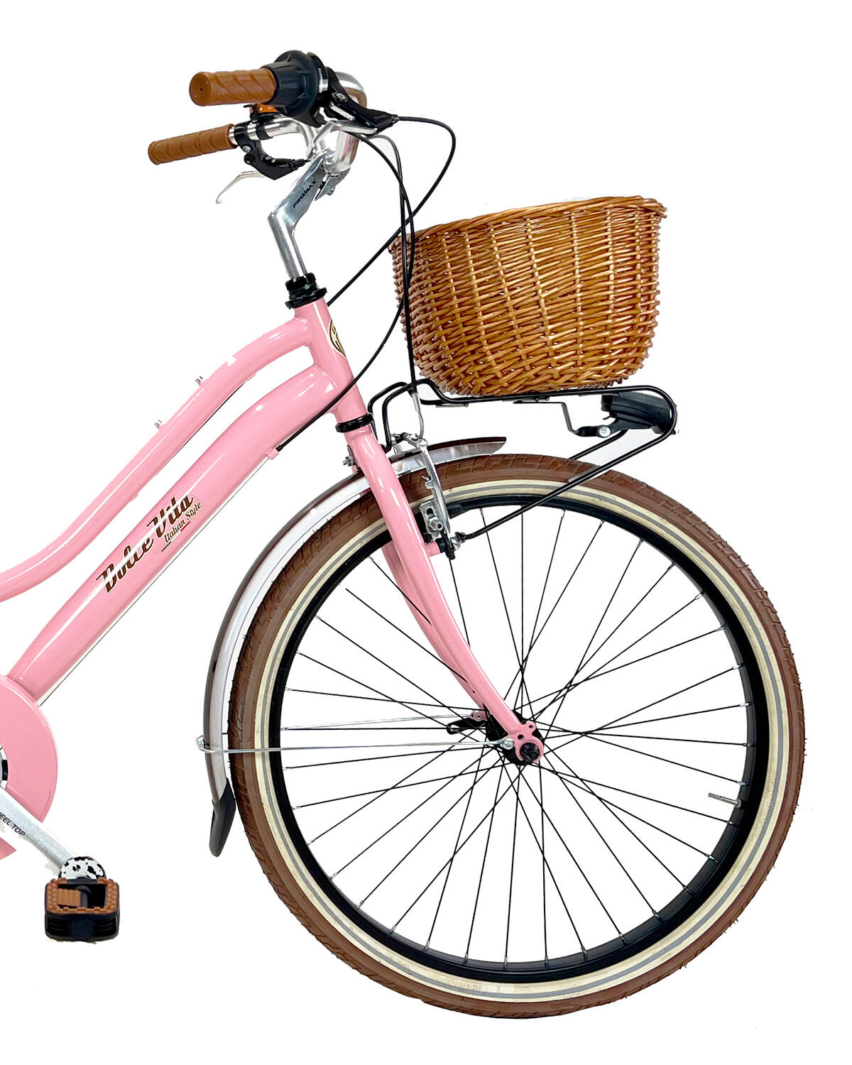 Kinderfiets Dolce Vita by Canellini JUNIOR 24" met mand - Roze 2/3