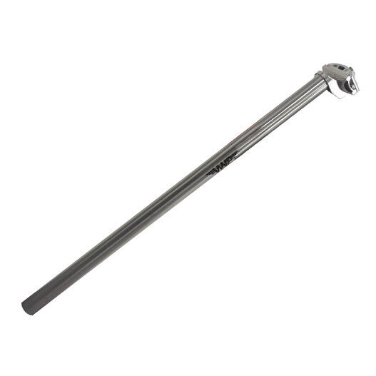Poste de selle fixe 26,6 mm x 600 mm en aluminium argenté