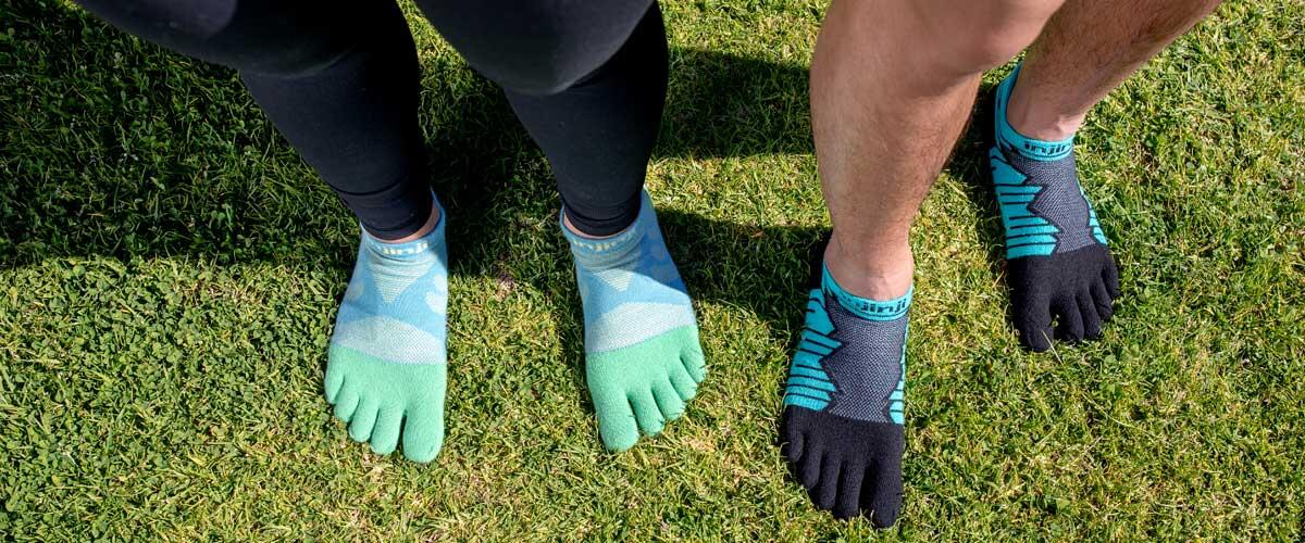 Calcetines Injinji Trail Midweight Crew running Gris Injinji 4/5