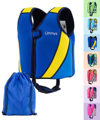 Premium neopreen zwemvest kinderen - trekkoord tas inbegrepen