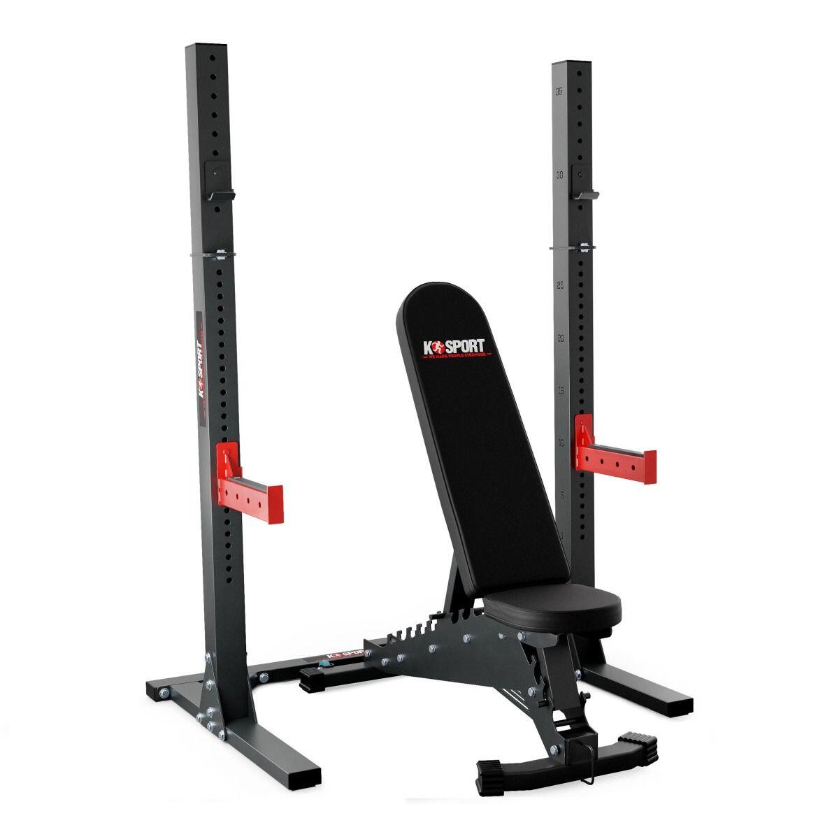 Conjunto de treino de força K-SPORT PROFI com banco de pesos