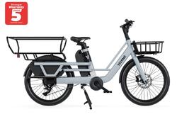 Vélo cargo électrique YEEP.ME DAY CARGO LongTail 90Km Moteur 48V 75Nm Bleu gris