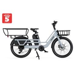 Vélo cargo électrique YEEP.ME DAY CARGO LongTail 90Km Moteur 48V 75Nm Bleu gris
