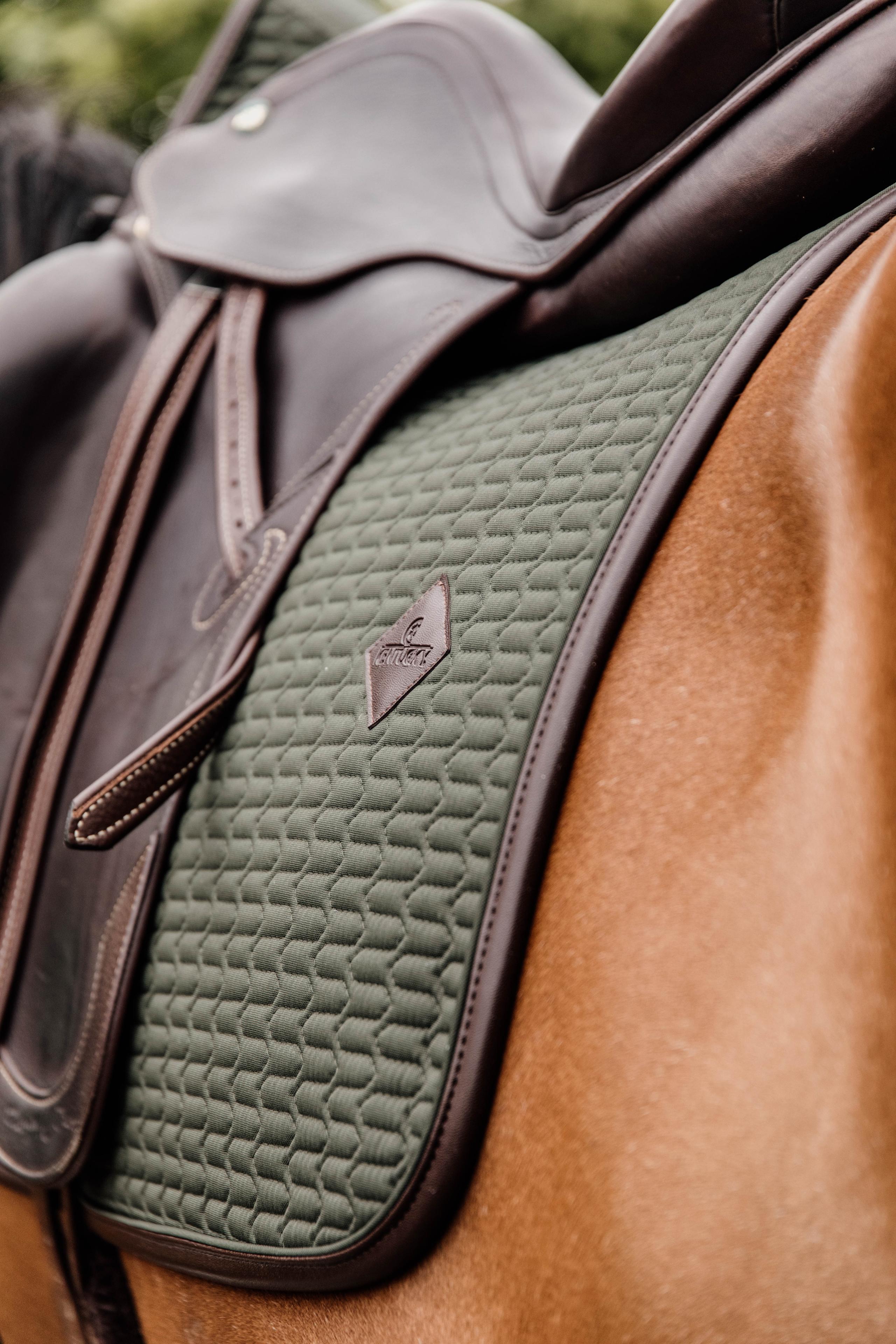 Tapis color edition cuir dressage vert olive 5/5