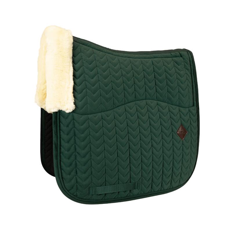 Skin Friendly Zadeldoek velvet dressage dannengroen