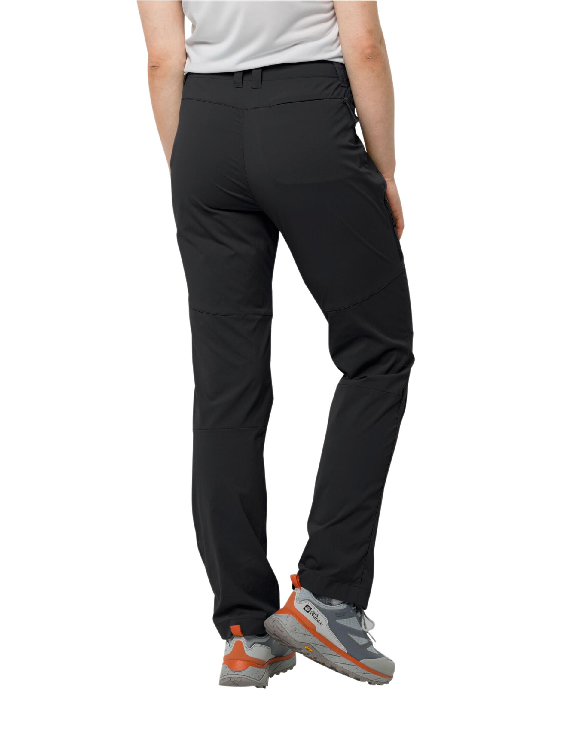 Pantalon randonnée Jack Wolfskin Glastal femme softshell noir 3/4