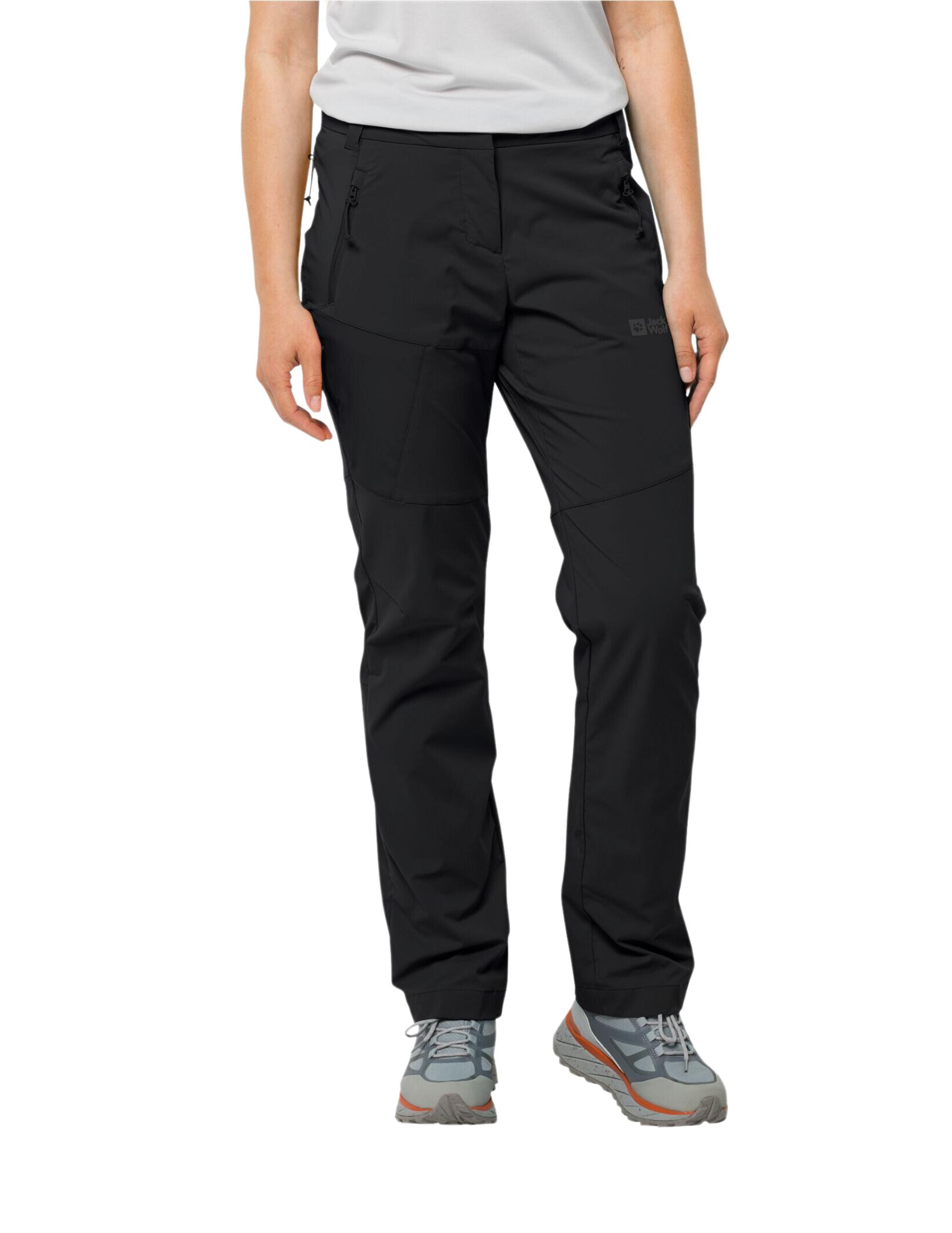 Pantalon randonnée Jack Wolfskin Glastal femme softshell noir 2/4